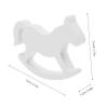 BESPORTBLE Little White Wooden Rocking Horse for Boys and Girls Charming Wedding Home Decor Cute Toy Rustic Nursery Accent White for Toddlers and Boy Girl view 2