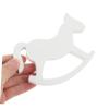 BESPORTBLE Little White Wooden Rocking Horse for Boys and Girls Charming Wedding Home Decor Cute Toy Rustic Nursery Accent White for Toddlers and Boy Girl view 3