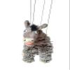 Artisan Owl Donkey Marionette Puppet - Yarn Donkey with Wooden Feet, Detachable Strings view 2