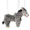 Artisan Owl Donkey Marionette Puppet - Yarn Donkey with Wooden Feet, Detachable Strings view 3