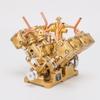 ENGINEDIY RW-V4 Steam Engine Model, Mini V-Shape 4-Cylinder Reciprocating Steam Engine for 90-150cm Steamships, Lifespan Over 2k Hours, Vintage Collections, Desktop Ornaments (Without Boiler) view 2