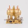 ENGINEDIY RW-V4 Steam Engine Model, Mini V-Shape 4-Cylinder Reciprocating Steam Engine for 90-150cm Steamships, Lifespan Over 2k Hours, Vintage Collections, Desktop Ornaments (Without Boiler) view 3