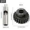 0.5M Pinion Gear 21T Hardened Steel 3.175mm Bore with 2.3mm Adapter, Precision Motor Gear for ARRMA 1/14 Typhon 1/16 Mojave 1/18 Granite, Losi 1/12, 0.5Mod Gear 13T-27T for HOBBYWING Motors view 2