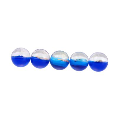 Kisangel 5pcs Sea Fish Bouncy Ball Soft Rubber Jumping Balls for Boy Girl -Themed Toys for Safe and Odorless Blue Design
