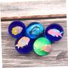 Kisangel 5pcs Sea Fish Bouncy Ball Soft Rubber Jumping Balls for Boy Girl -Themed Toys for Safe and Odorless Blue Design view 4
