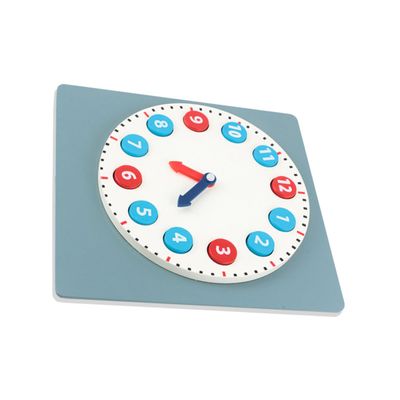 Kisangel Clock Toy for Boy Girl Montessori Educational Wooden Clock Puzzle Color Learning for Early Childhood Development Home Classroom