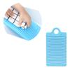 Veemoon Mini Laundry Washing Board Portable Plastic Hand Washing Board Household Washboard Clothes Wash Scrubbing Tool for Travel and Home Manual Clothing Clean (12.4x6.6 Inch, Blue) view 2