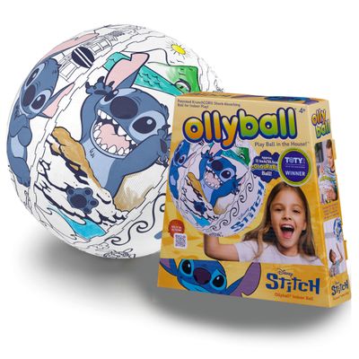 Ollyball, Disney Stitch, the ultimate indoor play ball for kids and parents, colorable ball, suitable for indoor and outdoor play