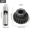 0.5M Pinion Gear 20T Hardened Steel 3.175mm Bore with 2.3mm Adapter, Precision Motor Gear for ARRMA 1/14 Typhon 1/16 Mojave 1/18 Granite, Losi 1/12, 0.5Mod Gear 13T-27T for HOBBYWING Motors view 2
