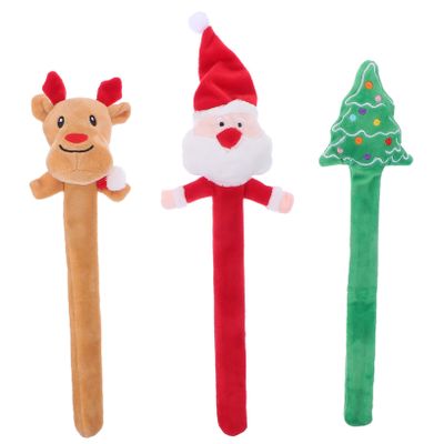 Abaodam 3pcs Christmas Slap Bracelets for Boys and Girls Adorable Santa Elk Christmas Tree Designs Fun Wrist Decorations for Holiday Parties Birthdays Festive Gatherings