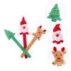 Abaodam 3pcs Christmas Slap Bracelets for Boys and Girls Adorable Santa Elk Christmas Tree Designs Fun Wrist Decorations for Holiday Parties Birthdays Festive Gatherings view 4