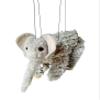 Artisan Owl Elephant Marionette Puppet - Yarn Elephant with Wooden Feet, Detachable Strings view 1