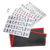 BRIGHTFUFU 1Set Portable Mini Mahjong Set Tiles with Bag for Camping Travel Home Entertainment Friends and Family view 1
