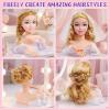 Toylink Doll Head for Hair Styling Kids Makeup Set, Blonde Bride Beauty Stylist Pretend Play Toy With Bridal Veil/ Hairdryer/ Curling Iron, Hair Salon Toy Birthday Gift For Girl 3 4 5 6 7 8+ Years Old view 2