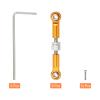 MECCANIXITY 6 Pcs Steering Servo Turnbuckle Rod RC Aluminum Alloy Linkages for A959 A969 A979 K929 1/18 On-Road RC Car (Gold Tone, 37mm) view 3