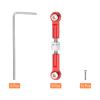 MECCANIXITY 6 Pcs Steering Servo Turnbuckle Rod RC Aluminum Alloy Linkages for A959 A969 A979 K929 1/18 On-Road RC Car (Red, 37mm) view 3