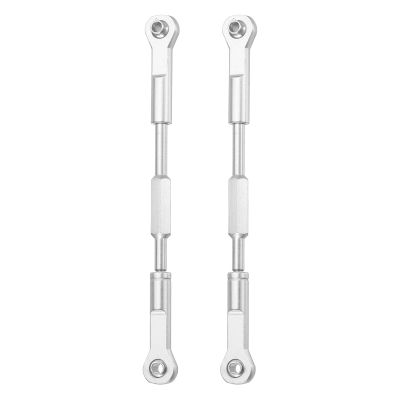 MECCANIXITY 2 Pcs Steering Servo Turnbuckle Rod RC Aluminum Alloy Linkages for HSP 1/10 94123 On-Road RC Car (Silver Tone, 96mm)