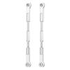 MECCANIXITY 2 Pcs Steering Servo Turnbuckle Rod RC Aluminum Alloy Linkages for HSP 1/10 94123 On-Road RC Car (Silver Tone, 96mm) view 1