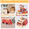 Toddler Tool Kit - 33 PCS Montessori Toddlers Tool Box, Kids Pretend Play Tools Set Age 2-4, STEM Educational Toys for Age 3, Wooden Construction Toy, Boys Birthday Gift 2,3,4,5 Year Old (Fire Engine) view 4