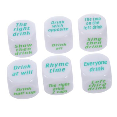BRIGHTFUFU 25mm Drinking Game Dice Set 6 Acrylic Dice for Party Entertainment Bar Games and Gambling