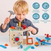 Toddler Tool Kit - 33 PCS Montessori Toddlers Tool Box, Kids Pretend Play Tool Set Age 2-4, STEM Educational Toys for Age 3, Wooden Construction Toys, Boys Birthday Gift 2,3,4,5 Year Old (House) view 2