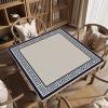 HTYRGHB Mahjong Mat Game Table Mat Suitable for Mahjong Tile Game Poker Game Mat is Made of Rubber Material(Blue,27.5inx27.5in) view 4