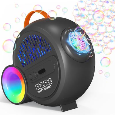 Bubble Machine for Kids Toddlers,Automatic Bubble Maker with RGB Light,Rechargeable Type-C Charge Bubble Blower,Bubble Toy for 3 4 5 6 7 Year Old Boy Girl,Outdoor Party Wedding Easter Gifts(Gray)