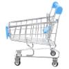 HONITANO Metal Mini Shopping Cart Toy Grocery Cart for Dolls Sturdy Miniature Handcart view 1
