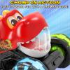 Intoypad Red Chomping Dino Monster Truck Toy  Press and Go Car with LED Light Wheels  Light-Up Push Car for Toddlers Boys Girls Ages 2 3 4 5  Dinosaur Toy with Moving Mouth Action view 4