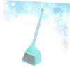 PACKOVE Broom Dustpan Set Small Broom Brushes Dust Brush Sweeper Play Kit Small Suit Cleaning Mop Cleaning Playset Blue view 3