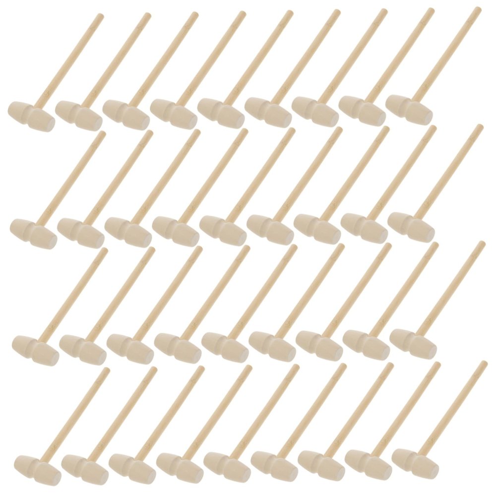 FELTECHELECTR 36pcs Boys and Girls Wooden Hammers Mallet Toy for Boy Girl for Interaction and Skill Development Fun Hammering Activity for and