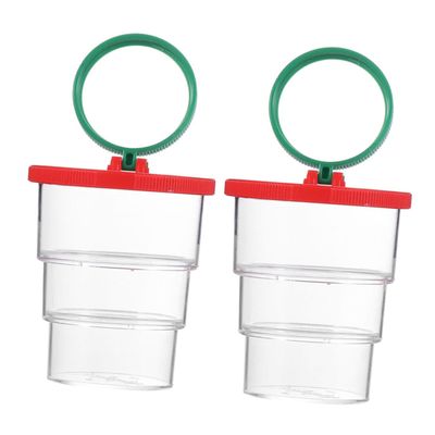 Ciieeo 2pcs Insect Observation Boxes Easy Use Insect Viewer for Activities Encourages Hands Learning and Exploration for Boys and Girls Red for School and Camping
