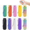 10PCS Little Ouchies Fidget,Portable Stim Toolocket-Sized Fidget Toys Sensory Keychain,3D Printed Venting Key Pendant, Stim Keychain for Anxiety Relief Positive  view 1