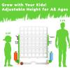 67i Large Outdoor 4-in-a-Row Game Set Adjustable Height  Giant Backyard Combo with Golf, Ring Toss, Basketball (Green) view 2