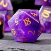 Amethyst Crystal DND Dice Set 7 PCS Gemstone Suitable for Dungeons and Dragons Dice for Polyhedral Dice for D & DRPG Games (Amethyst view 1