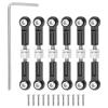MECCANIXITY 6 Pcs Steering Servo Turnbuckle Rod RC Aluminum Alloy Linkages for A959 A969 A979 K929 1/18 On-Road RC Car (Black, 37mm) view 1