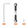 MECCANIXITY 6 Pcs Steering Servo Turnbuckle Rod RC Aluminum Alloy Linkages for A959 A969 A979 K929 1/18 On-Road RC Car (Black, 37mm) view 3