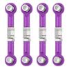 MECCANIXITY 4 Pcs Steering Servo Turnbuckle Rod RC Aluminum Alloy Linkages for HSP 1/10 94123 On-Road RC Car (Purple, 38mm) view 1