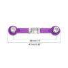 MECCANIXITY 4 Pcs Steering Servo Turnbuckle Rod RC Aluminum Alloy Linkages for HSP 1/10 94123 On-Road RC Car (Purple, 38mm) view 2