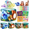 JKHEPL Baby Toys 6-12 Months - Baby Tissue Box Toy for 6 9 12 18 Months Old Montessori Sensory Toys for 1 Year Old Boy Infant Scarf Toy with Crinkle Tissues & Fine Motor Easter Basket Stuffers view 1