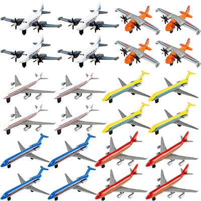 24 Pack Diecast Airplane Model Alloy Airplanes Toy for Kids Birthday Children's Day Party Favor Educational Fun Gifts Classroom Rewards