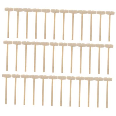 CIYODO 36Pcs Wooden Mallet Hammer Interactive Pounding Tools for Parent Play Muscle Development and Fun Shell Knocking Activities