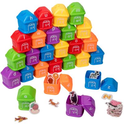 Alphabet Learning Toys for Kids 3+ABC Barn Sorters with 260 Flash Cards, Montessori Preschool Learning Activities, Uppercase & Lowercase Letter Color Sorting and Matching Educational Game for Toddler