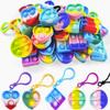 100 Pack Pop Fidget Keychain Pop Fidget Toys Bulk Party Favors for Kids 4-8, 8-12 Years, Goodies Bag Stuffers Bulk, Gift for Kids, Boys, Girls view 1