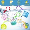 100 Pack Pop Fidget Keychain Pop Fidget Toys Bulk Party Favors for Kids 4-8, 8-12 Years, Goodies Bag Stuffers Bulk, Gift for Kids, Boys, Girls view 4