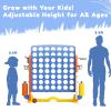 67i Large Outdoor 4-in-a-Row Game Set Adjustable Height  Giant Backyard Combo with Golf, Ring Toss, Basketball (Orange) view 2