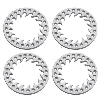 4PCS Aluminum Alloy 1.9 Inch Beadlock Wheel Outer Ring for 1/10 RC Crawler Axial SCX10 TRX4 TRX6 D90 CC01 1.9 Wheels Hub(G-4)