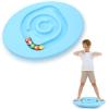 Seenelling Kids Maze Balance Board Plastic Wobble Rocker Balance Board with Mini Balls Load 170lb for Balancing Exercise Equipment Game Boys Girls Physical Therapy 18.5 x 14.57 Inch(Blue,Round) view 1