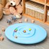Seenelling Kids Maze Balance Board Plastic Wobble Rocker Balance Board with Mini Balls Load 170lb for Balancing Exercise Equipment Game Boys Girls Physical Therapy 18.5 x 14.57 Inch(Blue,Round) view 3