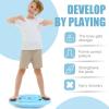 Seenelling Kids Maze Balance Board Plastic Wobble Rocker Balance Board with Mini Balls Load 170lb for Balancing Exercise Equipment Game Boys Girls Physical Therapy 18.5 x 14.57 Inch(Blue,Round) view 4